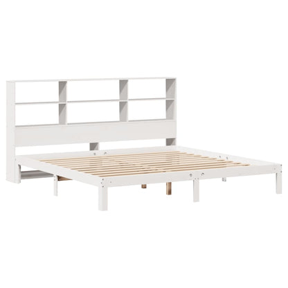 Bookcase Bed without Mattress White 180 cm 200 cm