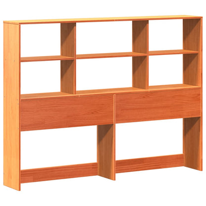 vidaXL Bookcase Bed without Mattress Wax Brown 140x200cm Solid Wood Pine 6