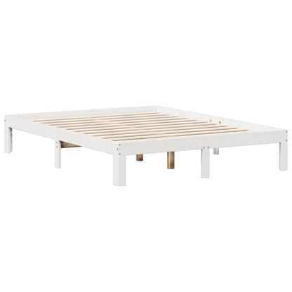 vidaXL Bookcase Bed without Mattress White 135x190cm Solid Wood Pine 6