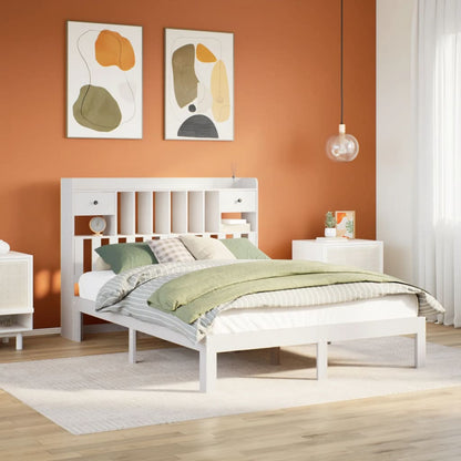 vidaXL Bookcase Bed without Mattress Solid Wood Pine