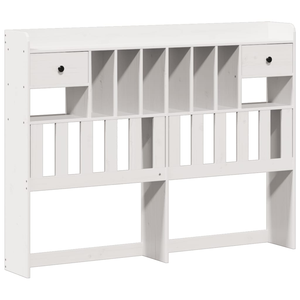vidaXL Bookcase Bed without Mattress White 140x200cm Solid Wood Pine 5