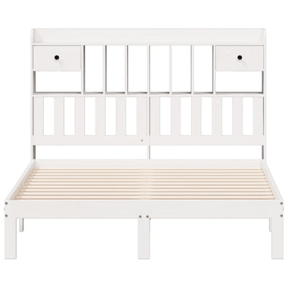 vidaXL Bookcase Bed without Mattress White 160x200cm Solid Wood Pine 4