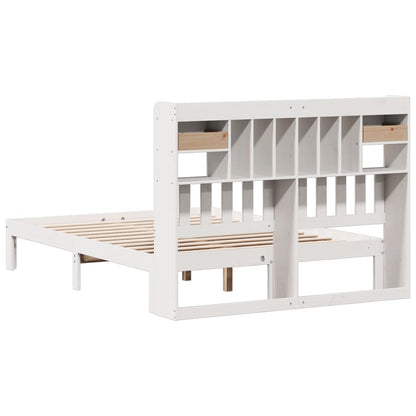 vidaXL Bookcase Bed without Mattress White 160x200cm Solid Wood Pine 6