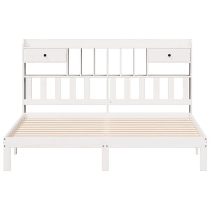 vidaXL Bookcase Bed without Mattress White 180x200cm Solid Wood Pine 4