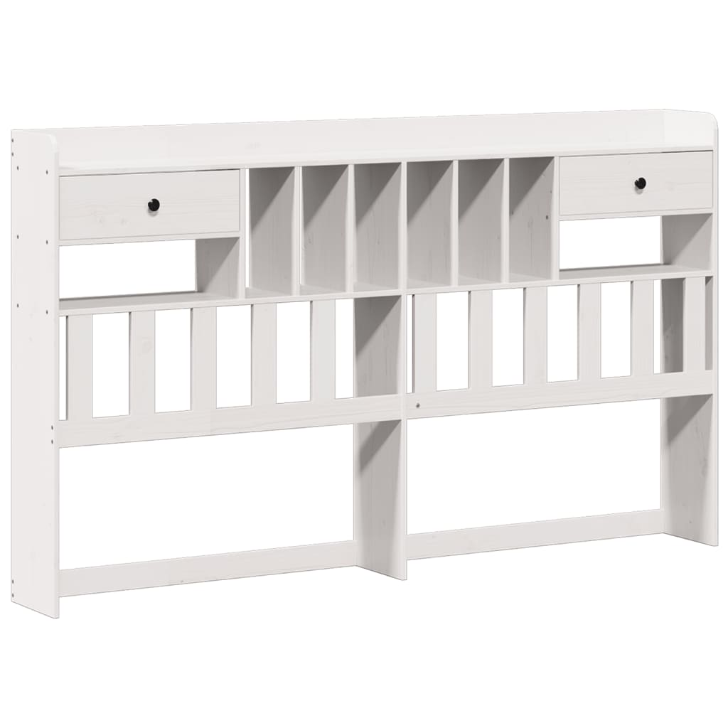 vidaXL Bookcase Bed without Mattress White 180x200cm Solid Wood Pine 5
