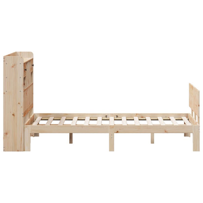 vidaXL Bookcase Bed without Mattress 135x190 cm Double Solid Wood Pine 5
