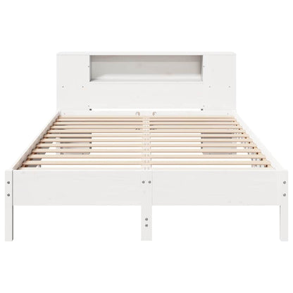 vidaXL Bookcase Bed without Mattress White 160x200 cm Solid Wood Pine 4