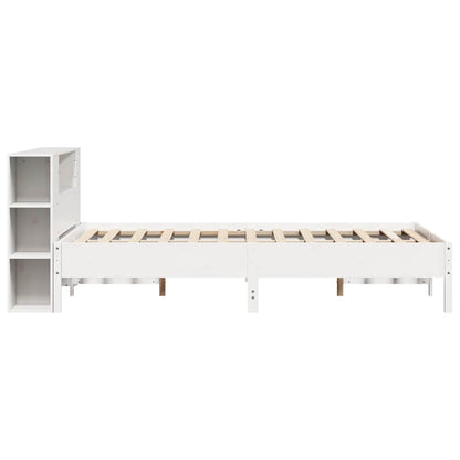 vidaXL Bookcase Bed without Mattress White 160x200 cm Solid Wood Pine 5