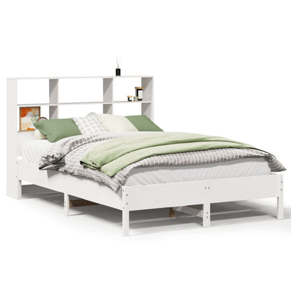 vidaXL Bookcase Bed without Mattress White 160x200cm Solid Wood Pine 2