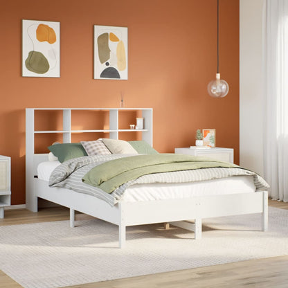 vidaXL Bookcase Bed without Mattress White 160x200cm Solid Wood Pine 1