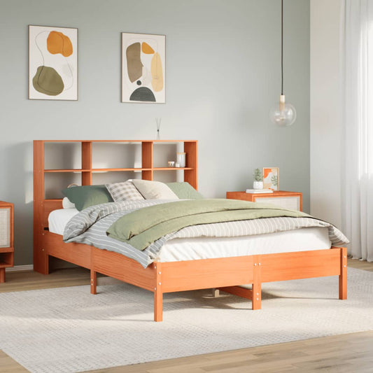 Bookcase Bed without Mattress Wax brown 160 cm