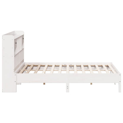 vidaXL Bookcase Bed without Mattress White 180x200 cm Super King Solid Wood Pine 5