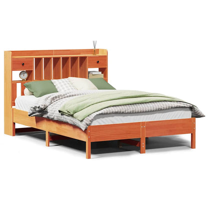 vidaXL Bookcase Bed without Mattress Wax Brown 160x200 cm 2