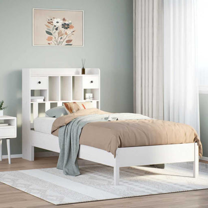 vidaXL Bookcase Bed without Mattress Solid Wood Pine