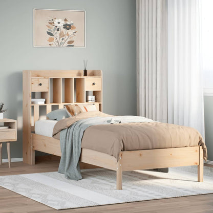 vidaXL Bookcase Bed without Mattress Solid Wood Pine