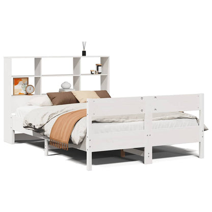 vidaXL Bookcase Bed without Mattress White 160x200cm Solid Wood Pine 2