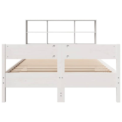 vidaXL Bookcase Bed without Mattress White 160x200cm Solid Wood Pine 4