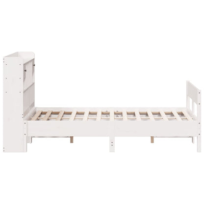 vidaXL Bookcase Bed without Mattress White 160x200cm Solid Wood Pine 5