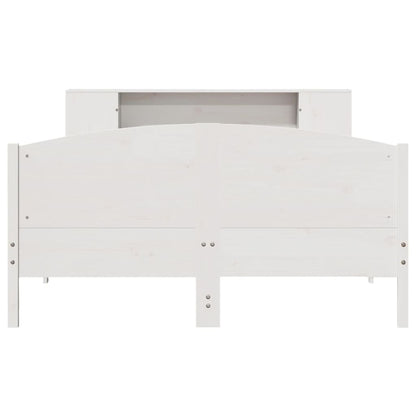 vidaXL Bookcase Bed without Mattress White 135x190cm Solid Wood Pine 4