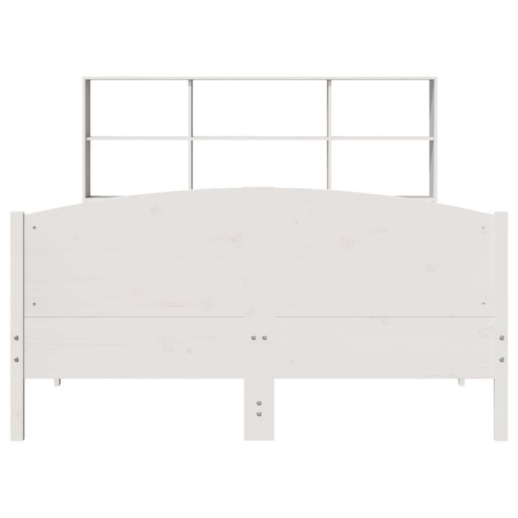 vidaXL Bookcase Bed without Mattress White 160x200cm Solid Wood Pine 4