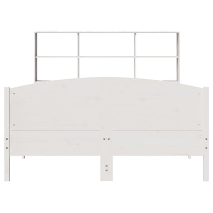 vidaXL Bookcase Bed without Mattress White 160x200cm Solid Wood Pine 4