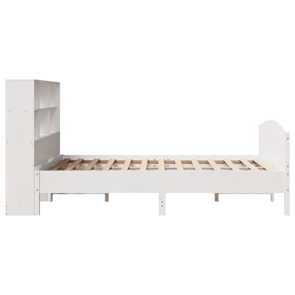 vidaXL Bookcase Bed without Mattress White 160x200cm Solid Wood Pine 5