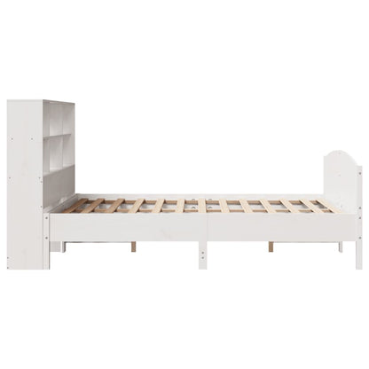 vidaXL Bookcase Bed without Mattress White 160x200cm Solid Wood Pine 5
