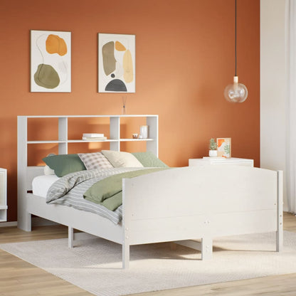 vidaXL Bookcase Bed without Mattress White 160x200cm Solid Wood Pine 1