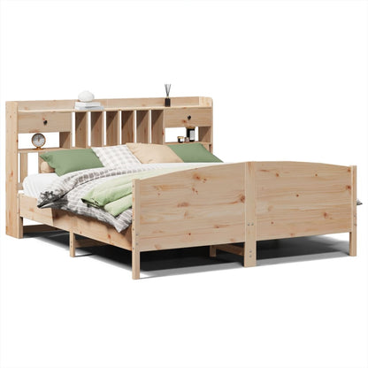 vidaXL Bookcase Bed without Mattress 180x200 cm Super King Solid Wood Pine 2
