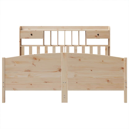 vidaXL Bookcase Bed without Mattress 180x200 cm Super King Solid Wood Pine 4
