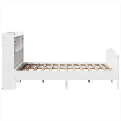 vidaXL Bookcase Bed without Mattress White 140x200cm Solid Wood Pine 5