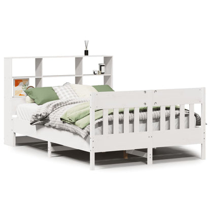 vidaXL Bed Frame without Mattress White 160x200 cm Solid Wood Pine 2