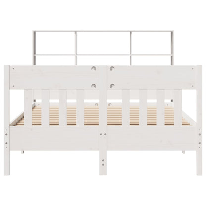 vidaXL Bed Frame without Mattress White 160x200 cm Solid Wood Pine 4