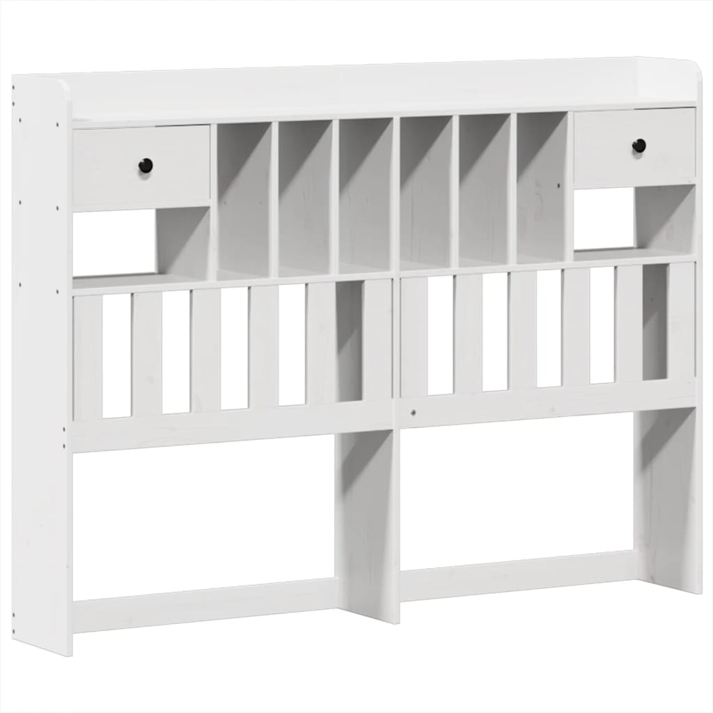 vidaXL Bed Frame without Mattress White 160x200 cm Solid Wood Pine 6