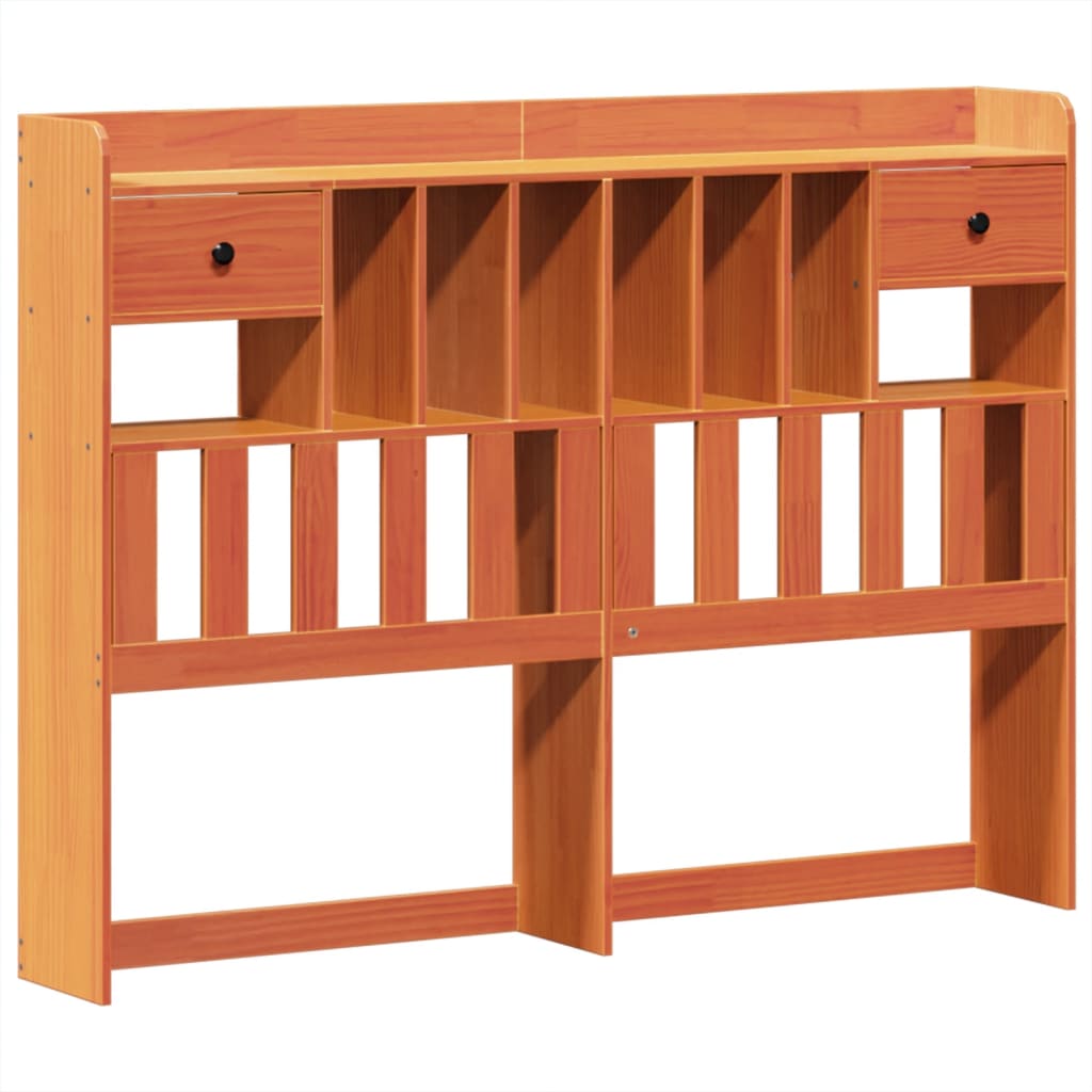 vidaXL Bed Frame without Mattress Wax Brown 160x200 cm Solid Wood Pine 6