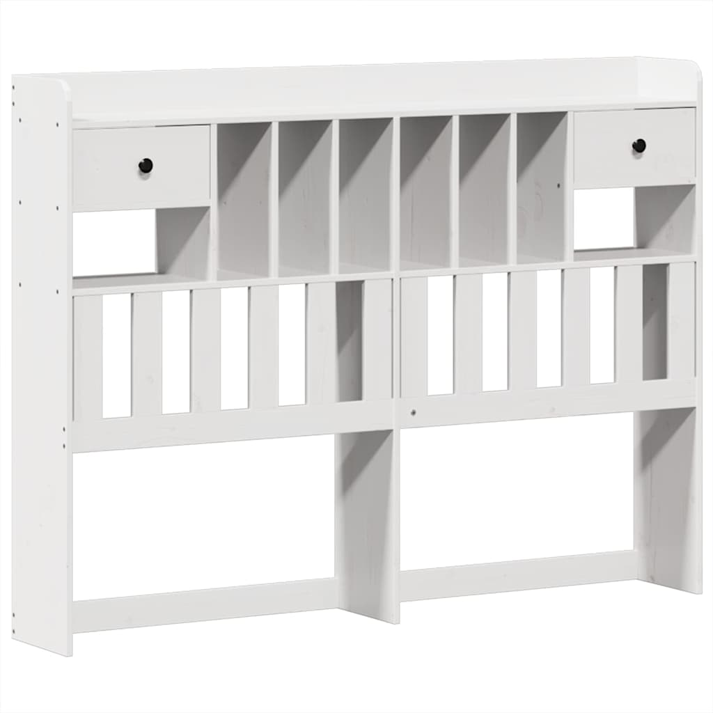 vidaXL Bed Frame without Mattress White 140x200 cm Solid Wood Pine 6