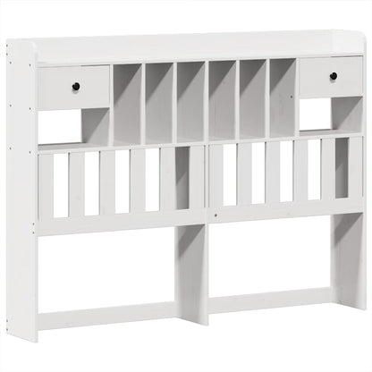 vidaXL Bed Frame without Mattress White 140x200 cm Solid Wood Pine 6
