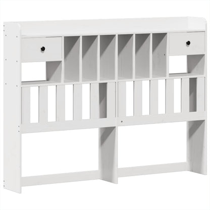 vidaXL Bed Frame without Mattress White 140x190 cm Solid Wood Pine 6