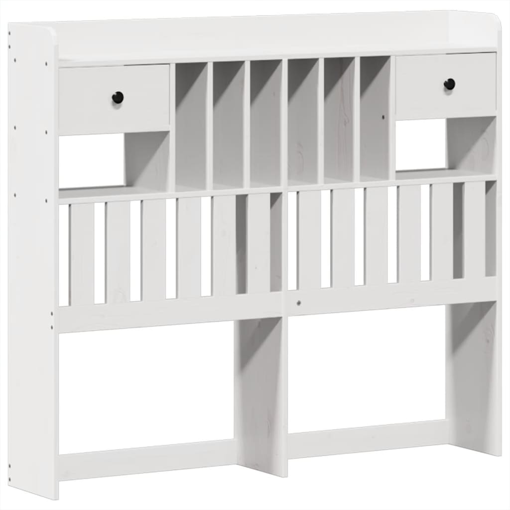 vidaXL Bed Frame without Mattress White 135x190 cm Solid Wood Pine 6