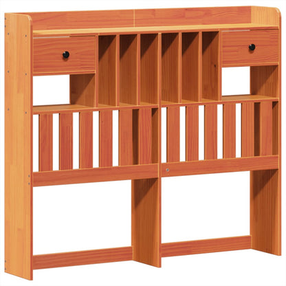 vidaXL Bed Frame without Mattress Wax Brown 135x190 cm Solid Wood Pine 6