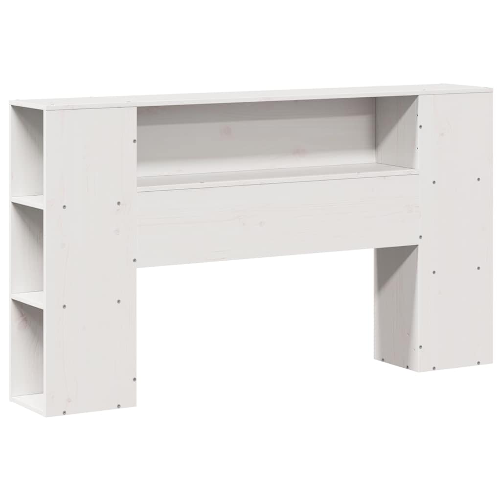vidaXL Bed Frame without Mattress White 150x200 cm King Size Solid Wood Pine 6