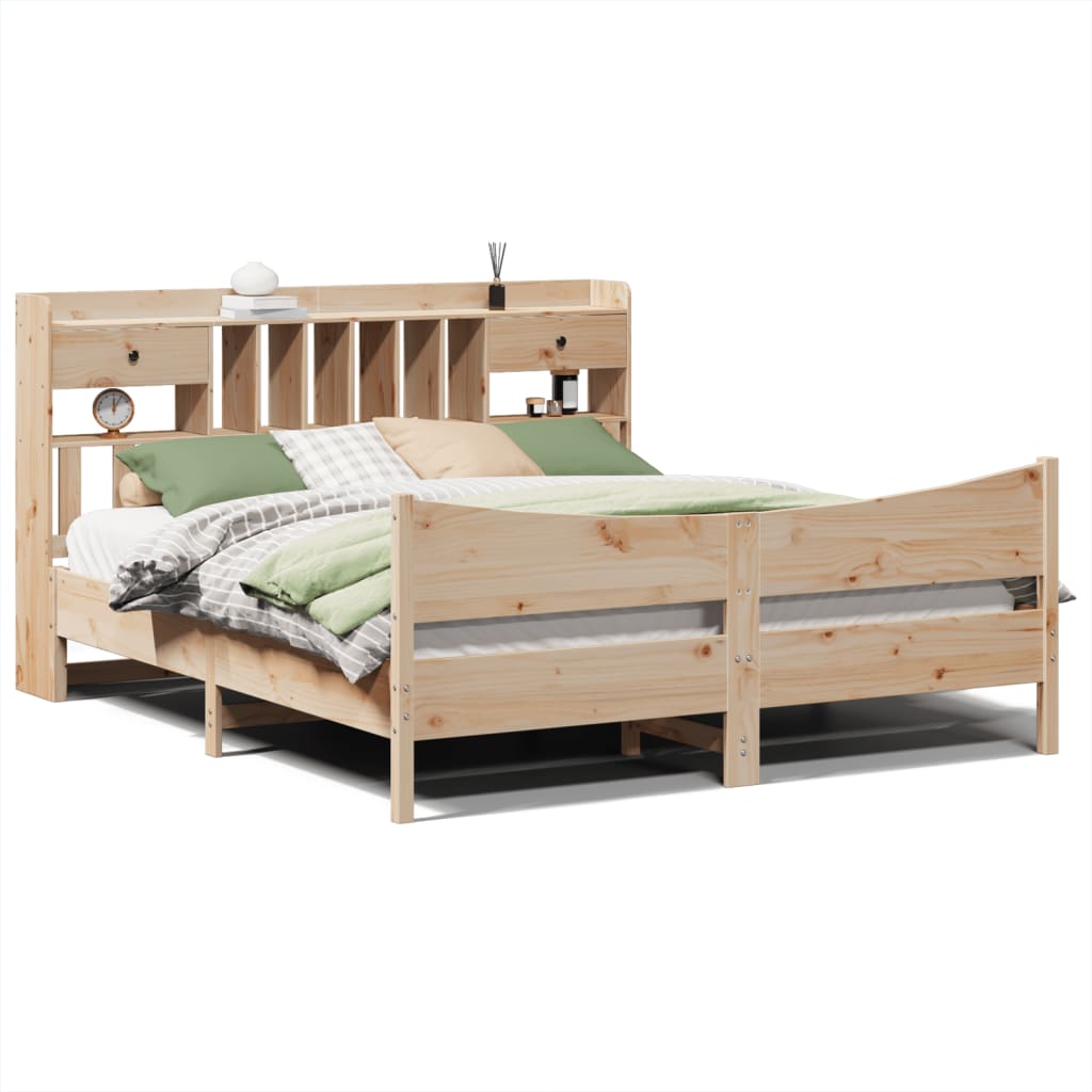 vidaXL Bed Frame without Mattress 180x200 cm Super King Solid Wood Pine 2