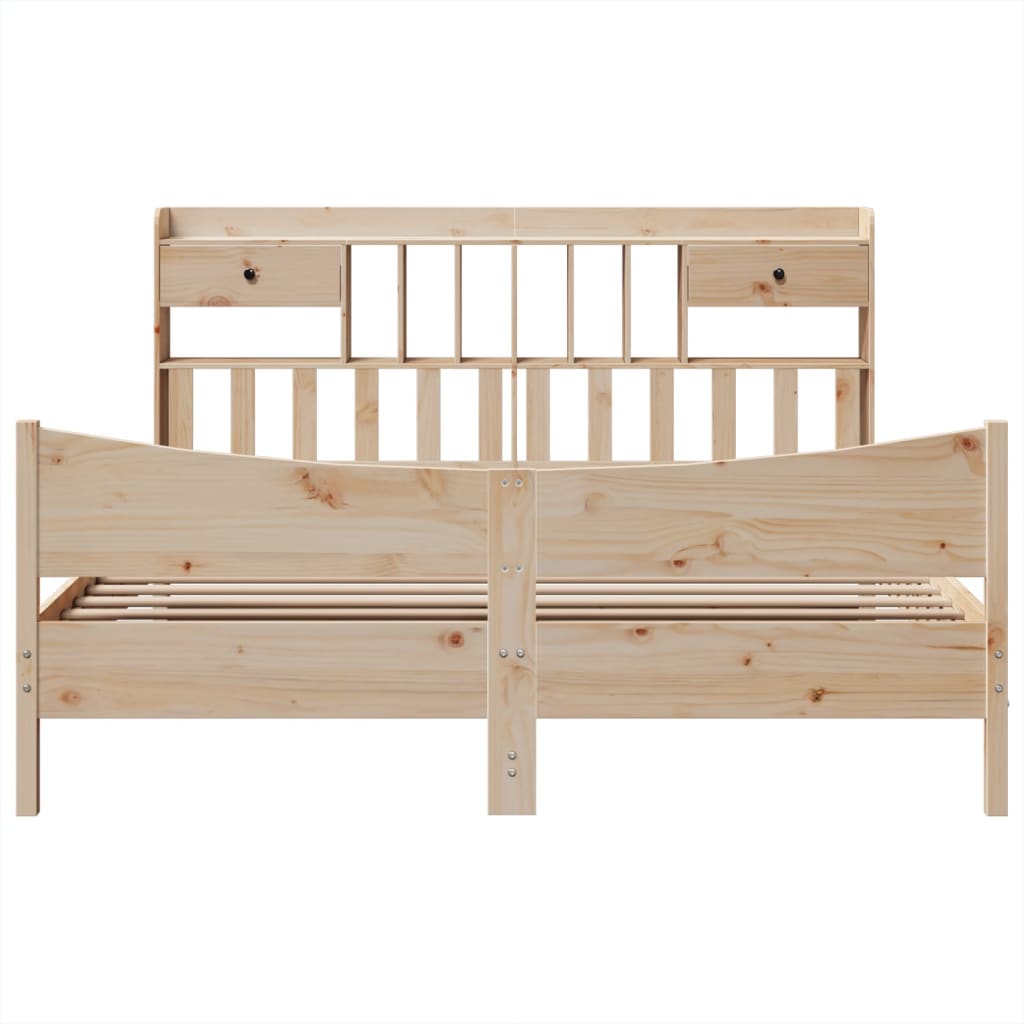 vidaXL Bed Frame without Mattress 180x200 cm Super King Solid Wood Pine 4