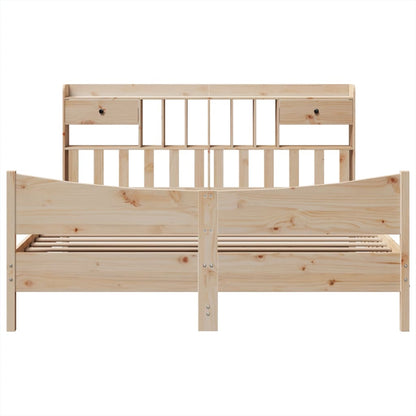 vidaXL Bed Frame without Mattress 180x200 cm Super King Solid Wood Pine 4
