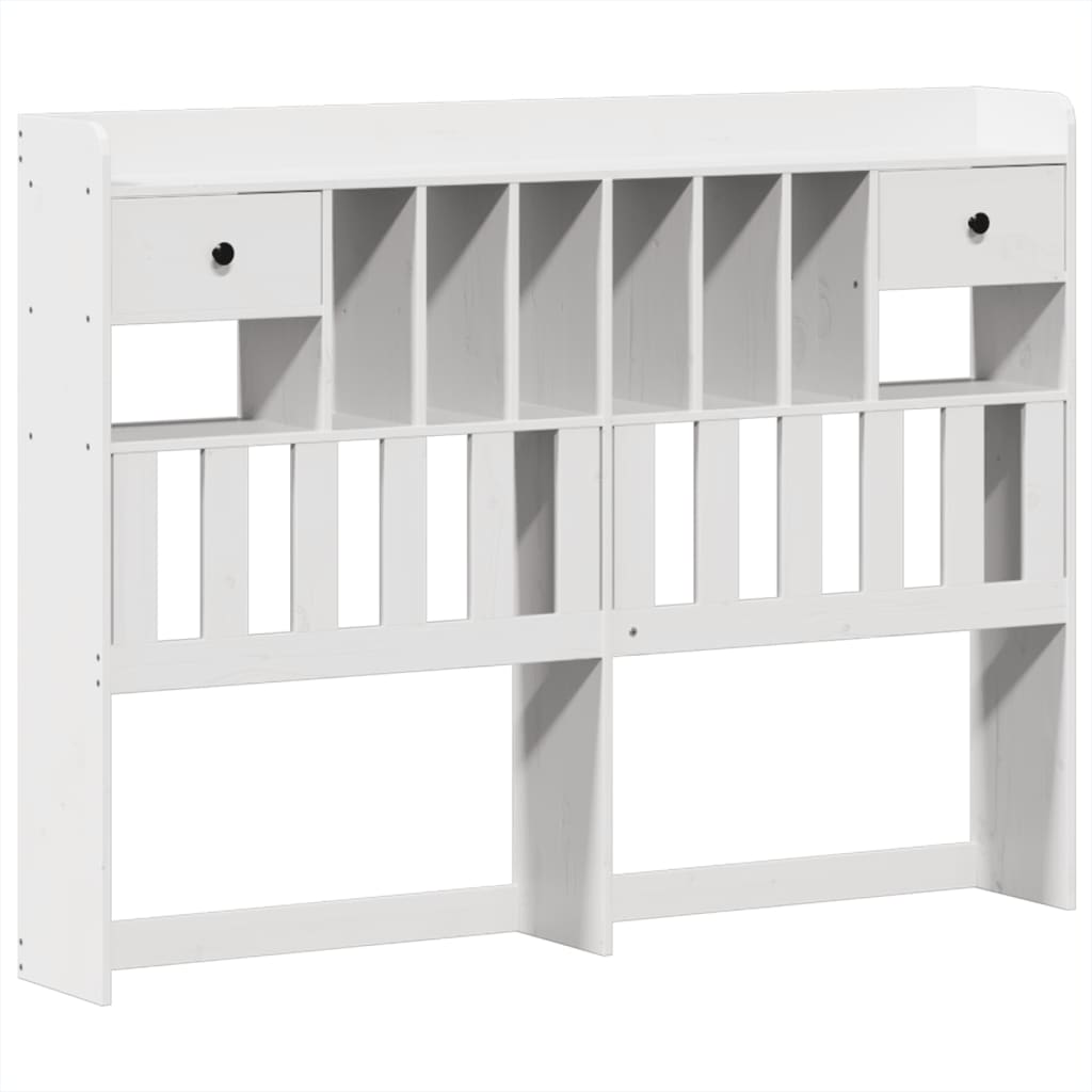 vidaXL Bed Frame without Mattress White 140x200 cm Solid Wood Pine 6