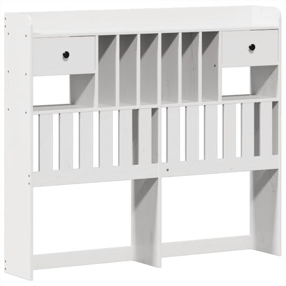 vidaXL Bed Frame without Mattress White 135x190 cm Double Solid Wood Pine 6