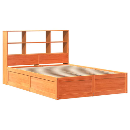 vidaXL Bed Frame without Mattress Wax Brown 160x200 cm Solid Wood Pine 3