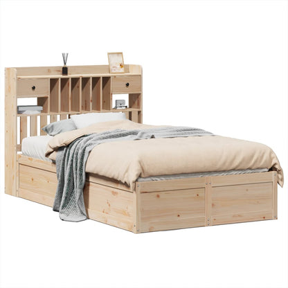vidaXL Bed Frame without Mattress 135x190 cm Double Solid Wood Pine 2