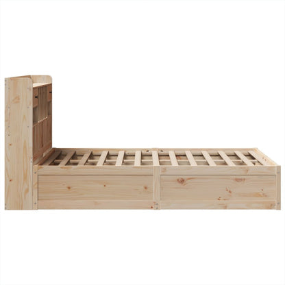 vidaXL Bed Frame without Mattress 135x190 cm Double Solid Wood Pine 6