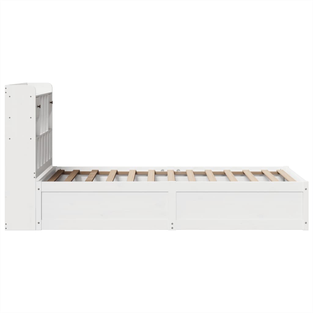 vidaXL Bed Frame without Mattress White 90x190 cm Single Solid Wood Pine 6